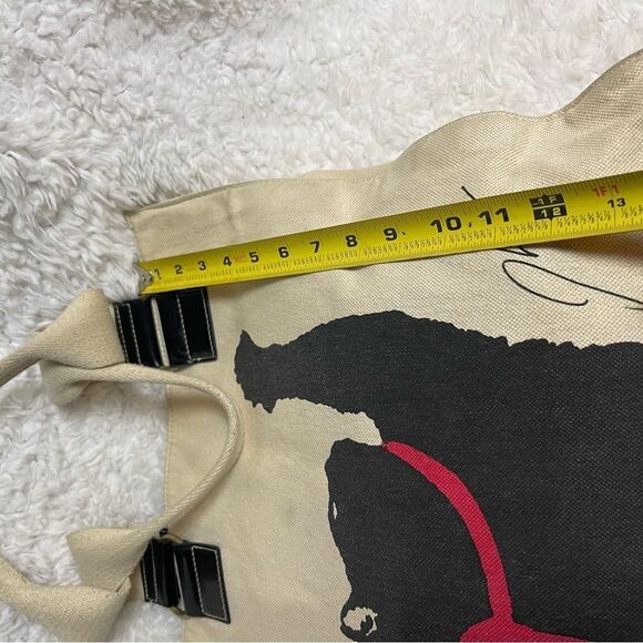 JASON WU Black Cat Canvas Cream TOTE BAG. - Picture 8 of 15